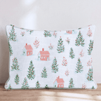 Pastel Village Peach Throw Pillow - Hillcroft Home