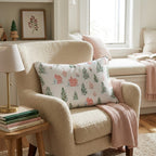 Pastel Village Peach Throw Pillow - Hillcroft Home