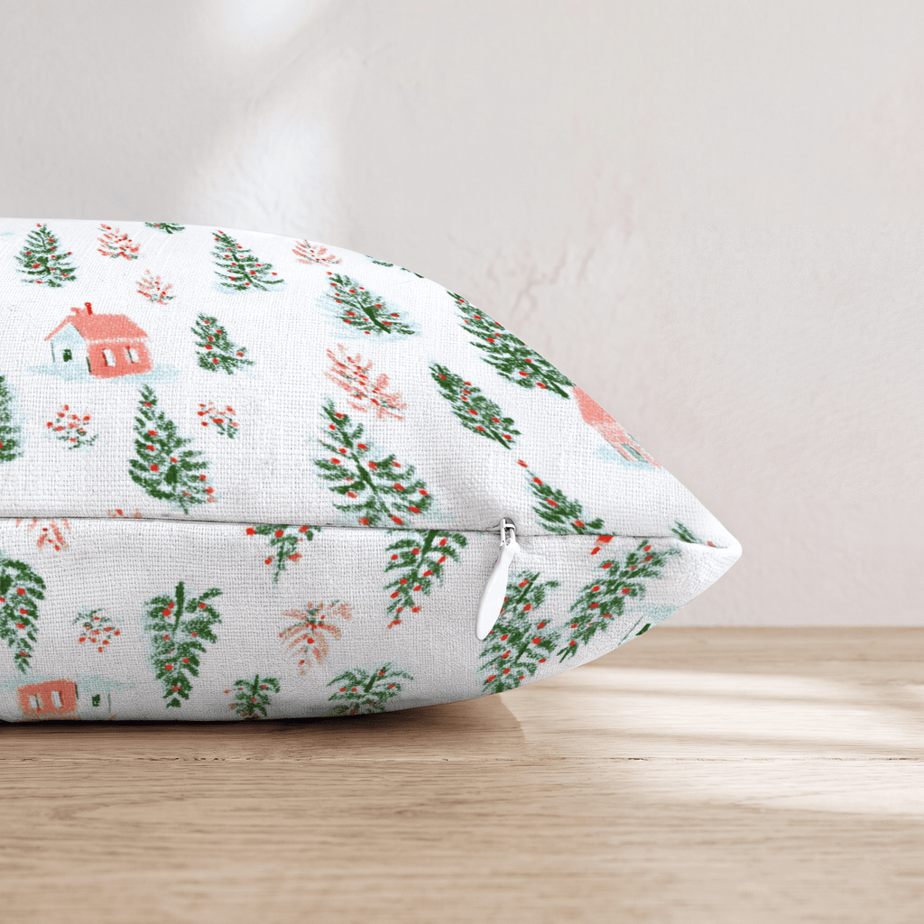 Pastel Village Peach Throw Pillow - Hillcroft Home