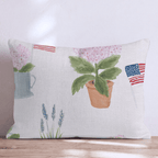 Patriot Garden Pink Throw Pillow - Hillcroft Home