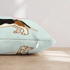 Patriotic Basset Hound Throw Pillow - Hillcroft Home