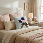 Patriotic Bernedoodle Throw Pillow - Hillcroft Home