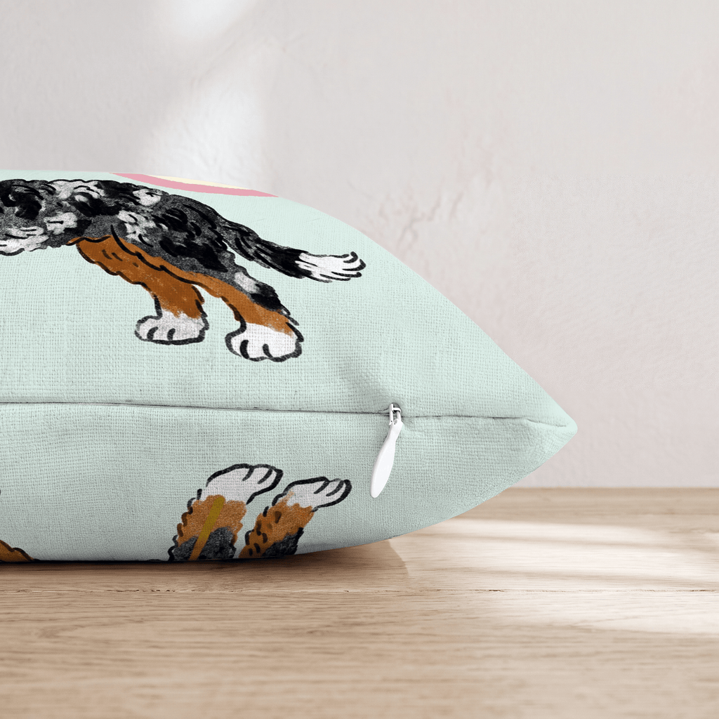Patriotic Bernedoodle Throw Pillow - Hillcroft Home