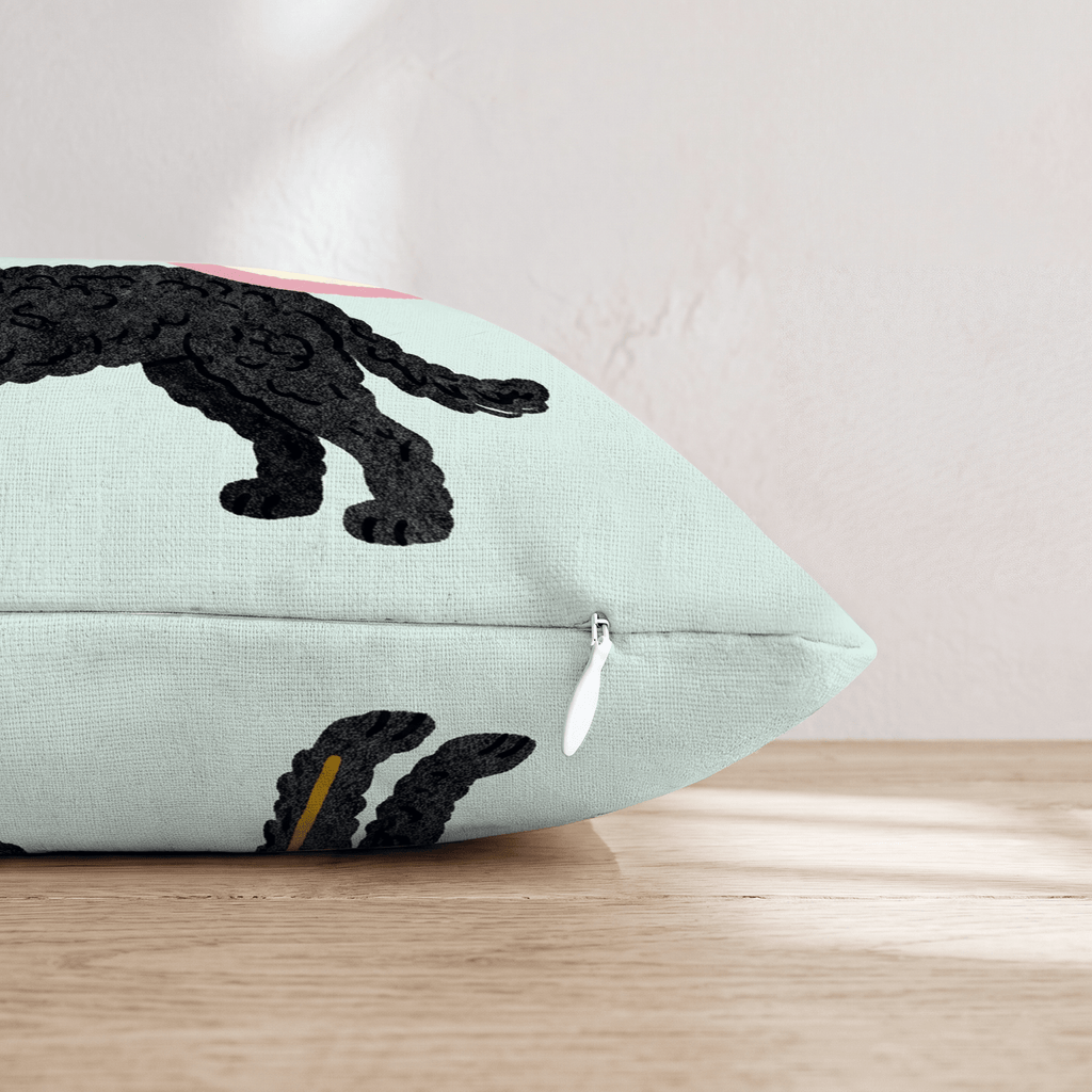 Patriotic Black Goldendoodle Throw Pillow - Hillcroft Home