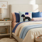 Patriotic Black Goldendoodle Throw Pillow - Hillcroft Home
