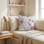 Patriotic Bluebirds Throw Pillow - Hillcroft Home