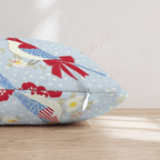 Patriotic Bluebirds Throw Pillow - Hillcroft Home
