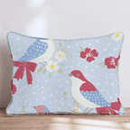 Patriotic Bluebirds Throw Pillow - Hillcroft Home