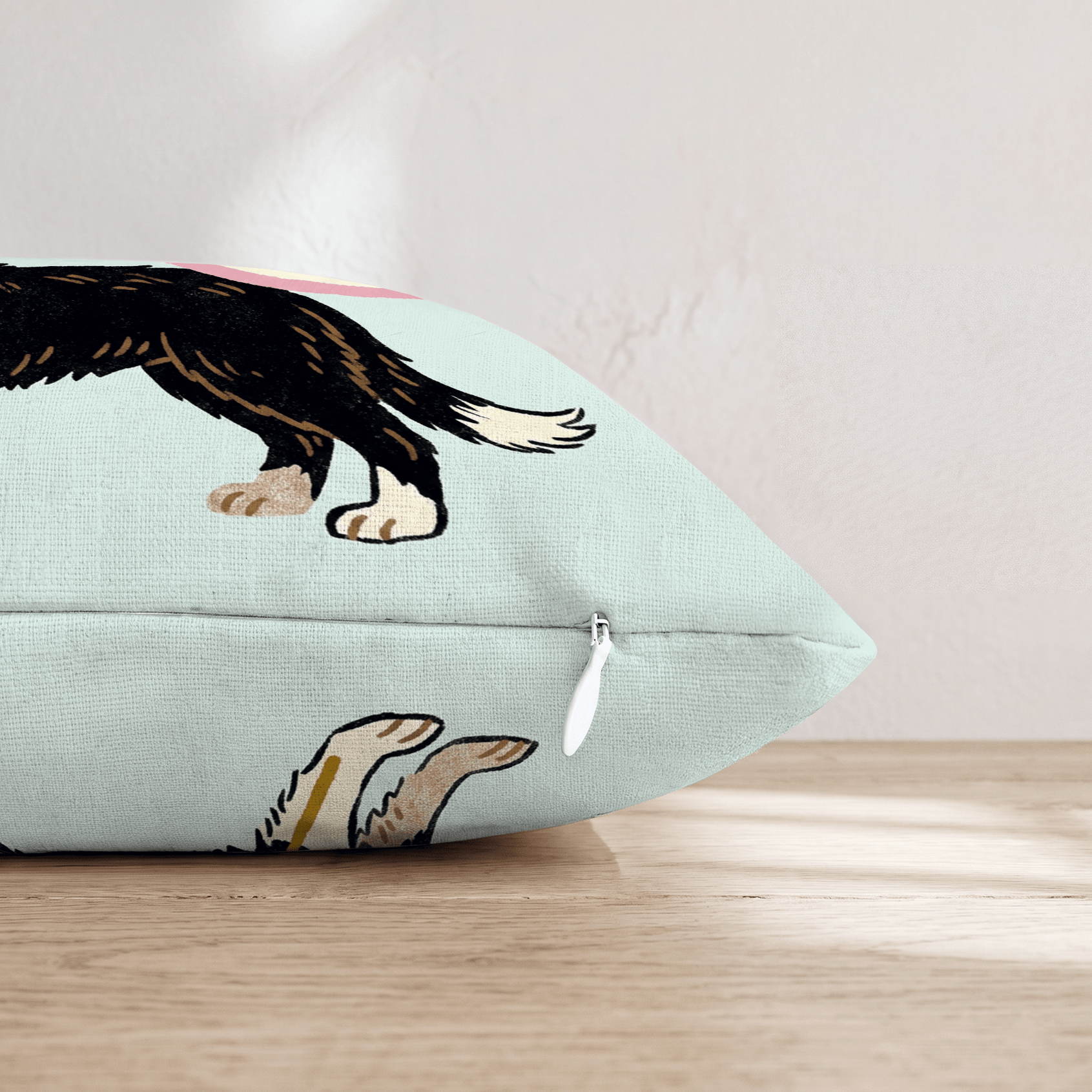 Patriotic Border Collie Throw Pillow - Hillcroft Home
