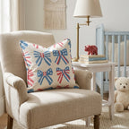 Patriotic Bows Throw Pillow - Hillcroft Home