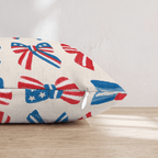 Patriotic Bows Throw Pillow - Hillcroft Home