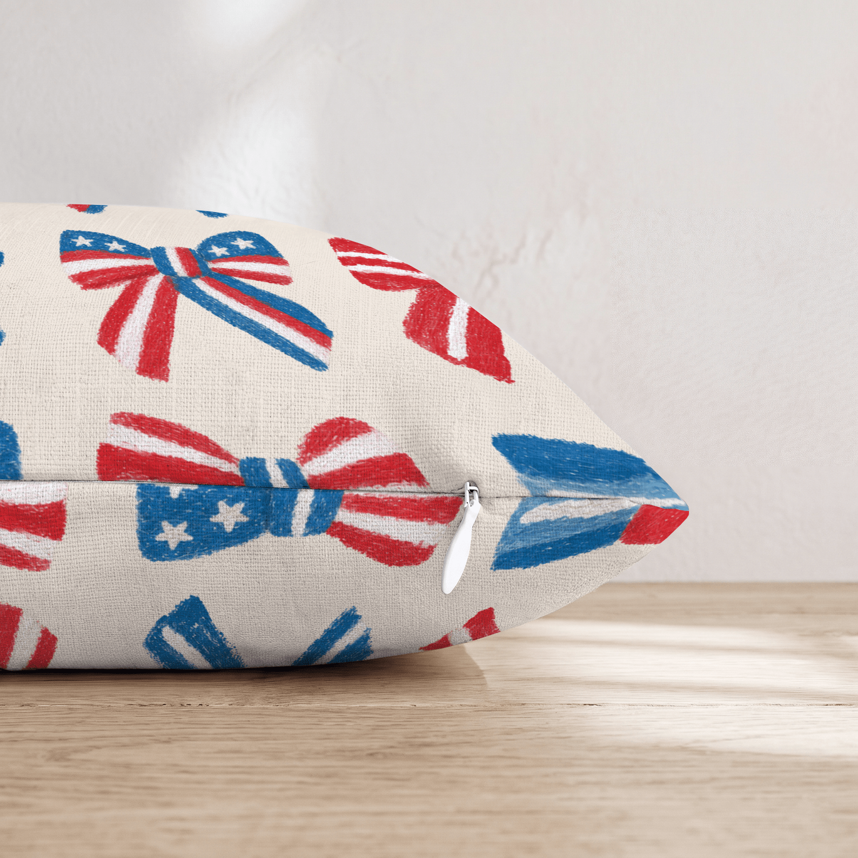 Patriotic Bows Throw Pillow - Hillcroft Home