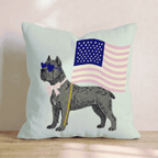 Patriotic Cane Corso Throw Pillow - Hillcroft Home