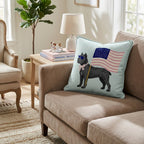Patriotic Cane Corso Throw Pillow - Hillcroft Home