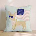 Patriotic Chihuahua Throw Pillow - Hillcroft Home