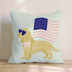 Patriotic Cocker Spaniel Throw Pillow - Hillcroft Home