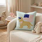 Patriotic Cocker Spaniel Throw Pillow - Hillcroft Home