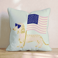 Patriotic Dachshund Throw Pillow - Hillcroft Home