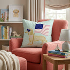 Patriotic Dachshund Throw Pillow - Hillcroft Home