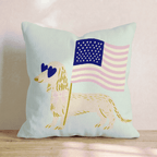 Patriotic Dachshund Throw Pillow - Hillcroft Home