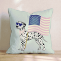 Patriotic Dalmatian Throw Pillow - Hillcroft Home