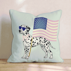 Patriotic Dalmatian Throw Pillow - Hillcroft Home