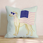 Patriotic Greyhound Throw Pillow - Hillcroft Home