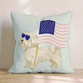 Patriotic Havanese Throw Pillow - Hillcroft Home