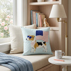 Patriotic Jack Russell Terrier Throw Pillow - Hillcroft Home