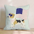 Patriotic Jack Russell Terrier Throw Pillow - Hillcroft Home