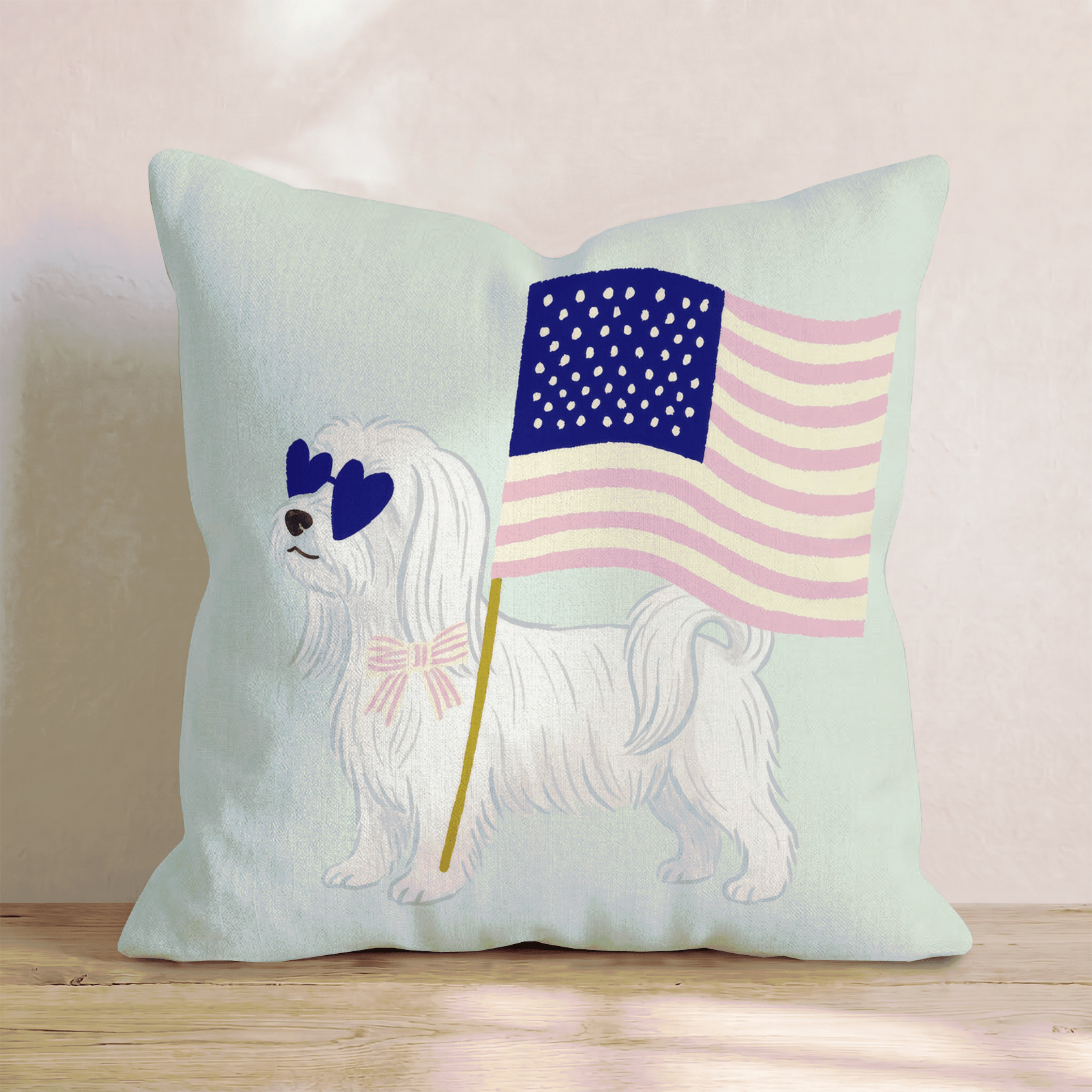 Patriotic Maltese Throw Pillow - Hillcroft Home