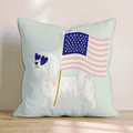Patriotic Maltese Throw Pillow - Hillcroft Home