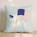 Patriotic Maltese Throw Pillow - Hillcroft Home
