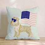 Patriotic Miniature Schnauzer Throw Pillow - Hillcroft Home