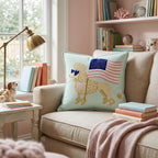 Patriotic Poodle Throw Pillow - Hillcroft Home