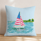 Patriotic Sail Throw Pillow - Hillcroft Home