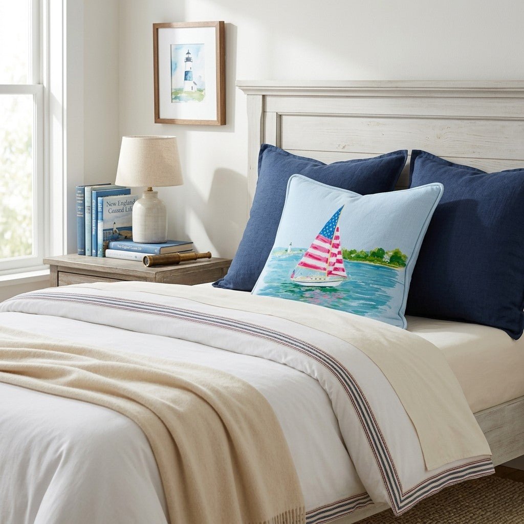 Patriotic Sail Throw Pillow - Hillcroft Home