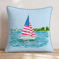 Patriotic Sail Throw Pillow - Hillcroft Home