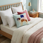 Patriotic Saint Bernard Throw Pillow - Hillcroft Home