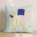 Patriotic Shetland Sheepdog Throw Pillow - Hillcroft Home