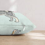 Patriotic Siberian Husky Throw Pillow - Hillcroft Home