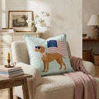 Patriotic Vizsla Throw Pillow - Hillcroft Home
