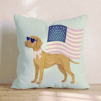 Patriotic Vizsla Throw Pillow - Hillcroft Home