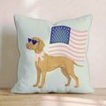 Patriotic Vizsla Throw Pillow - Hillcroft Home