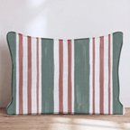 Pavilion Stripe Brick Throw Pillow throw pillow - Hillcroft Home