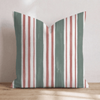Pavilion Stripe Brick Throw Pillow throw pillow - Hillcroft Home