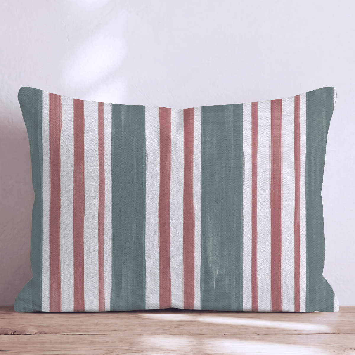 Pavilion Stripe Brick Throw Pillow throw pillow - Hillcroft Home