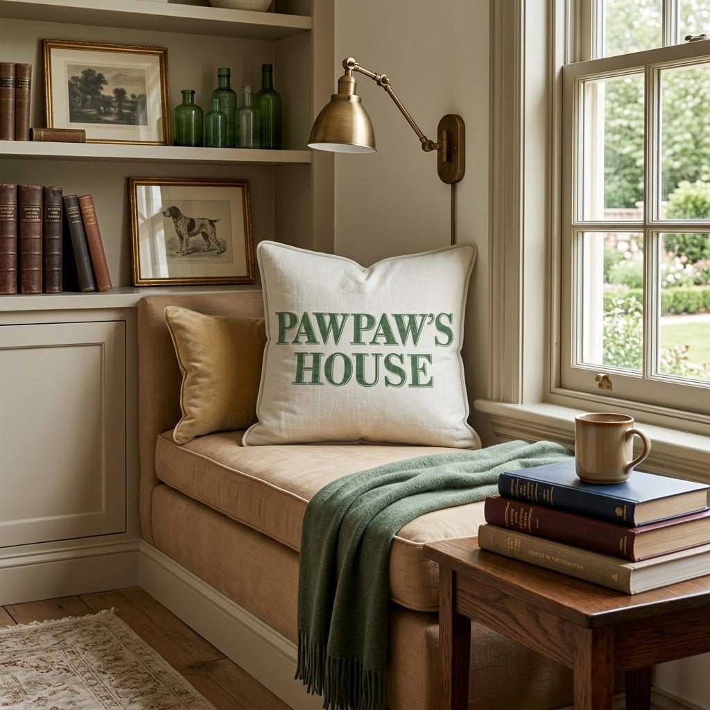 PawPaw's House Throw Pillow - Hillcroft Home