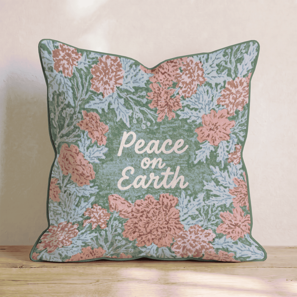 Peace on Earth Throw Pillow - Hillcroft Home