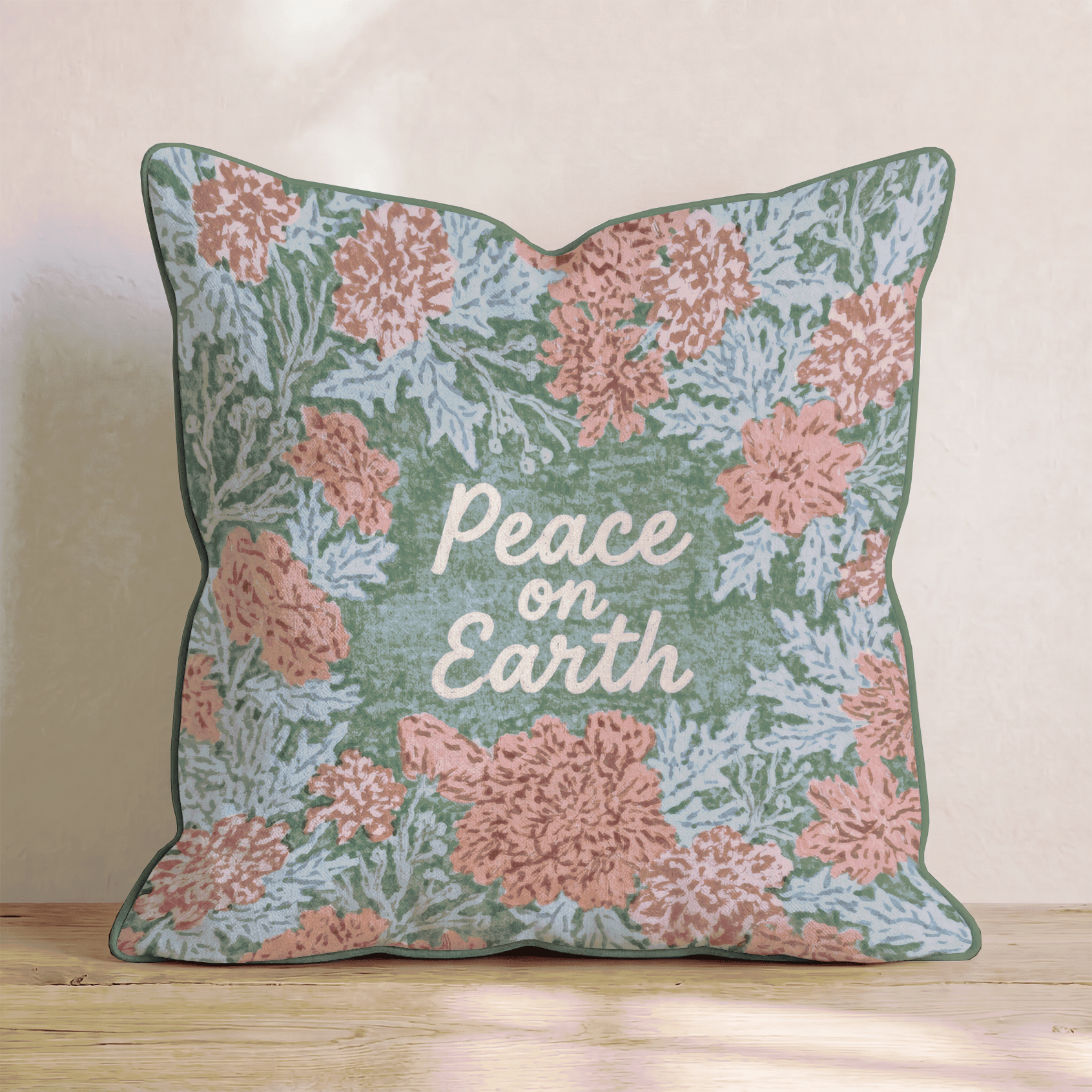 Peace on Earth Throw Pillow - Hillcroft Home
